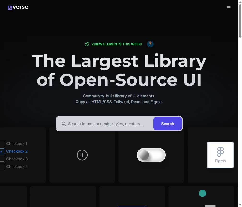 Uiverse.io 网站截图