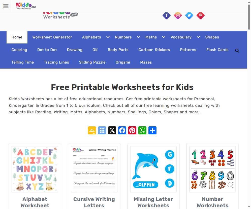 kiddoworksheets