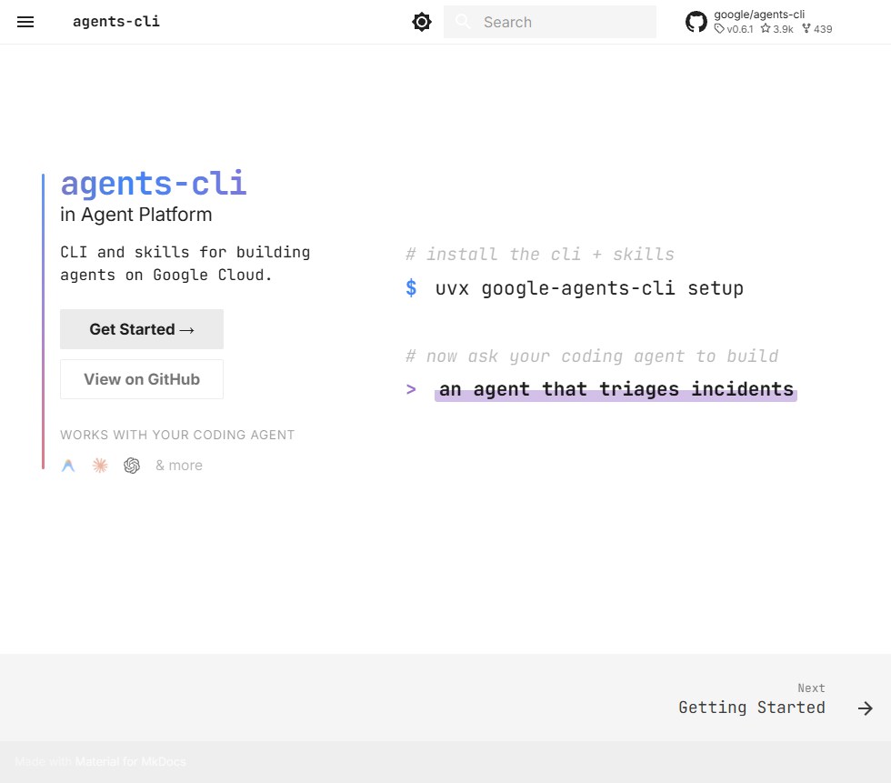 agents-cli 网站截图