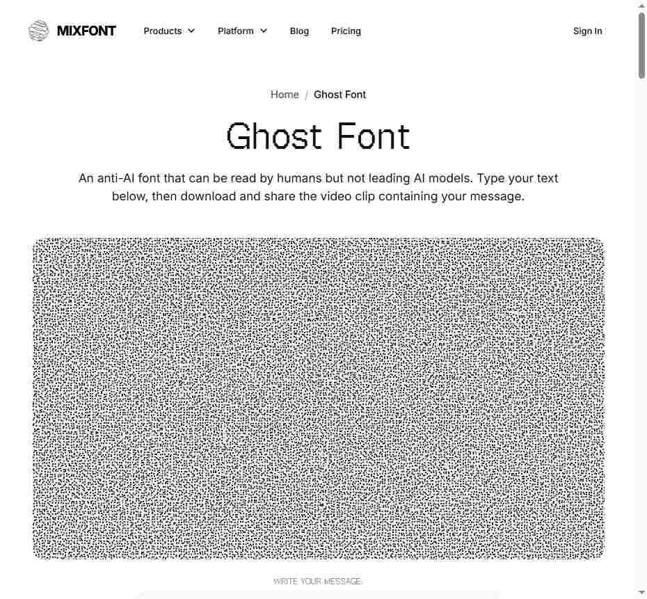 Ghost Font 网站截图